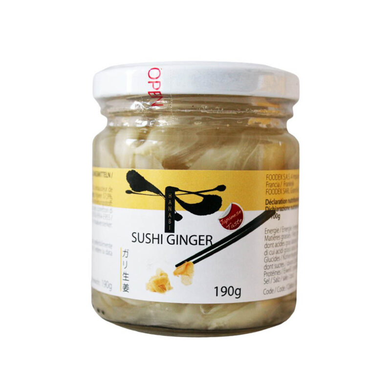 Marinuotas baltas imbieras 190g - Sushi gari white