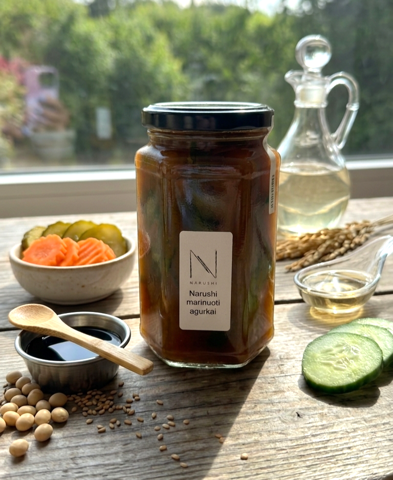 Narushi marinuoti agurkai 330g | Traškūs Azijos stiliaus agurkai