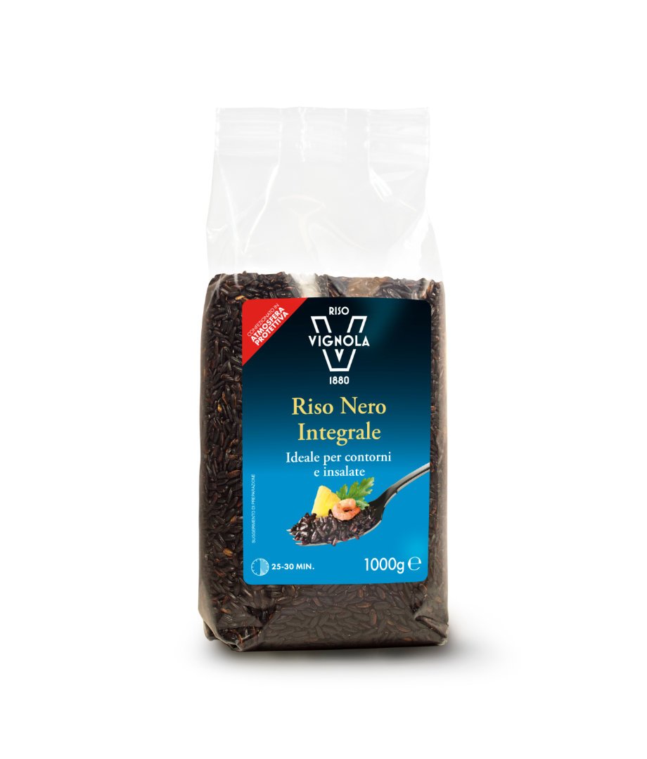 Juodieji pilno grūdo ryžiai Vignola 1kg | Juodieji ryžiai
