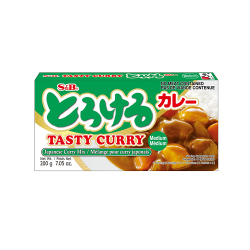 Japoniško kario mišinys Curry Medium Hot 200g | Kario prieskoniai S&B Tasty
