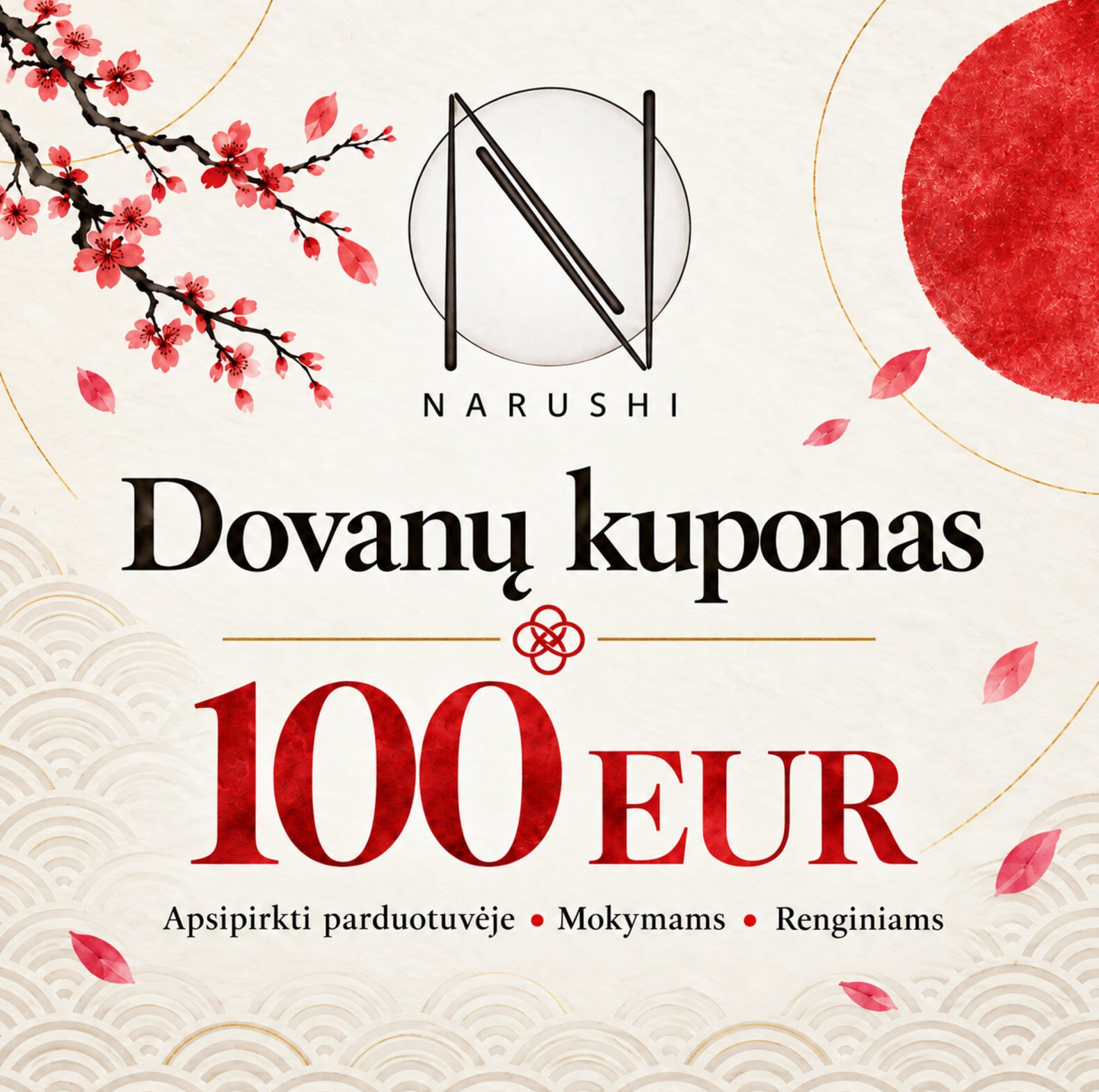 dovanų kuponas | Narushi dovanų kuponas | dovana gurmanui | dovana japoniškos virtuvės mėgėjui | sushi mokymai | Narushi renginiai | dovana gimtadieniui vyrui | dovanu kuponas vyrui | kuponas